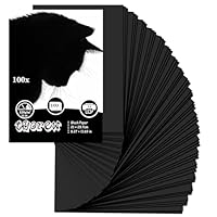 100 Blatt Tonpapier Schwarz A4, 120g/m², Bastelpapier Origami Papier Tonkarton für Diy Origami und Bastelprojekte