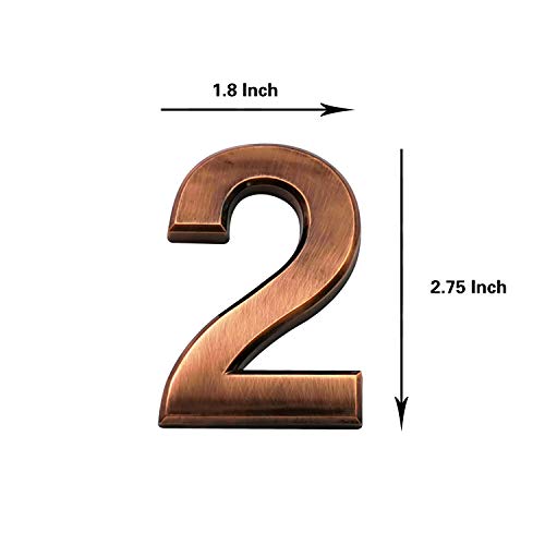 image for Cobata 2.75 Inch Adhesive House Numbers, Mailbox Numbers, Street Door 
