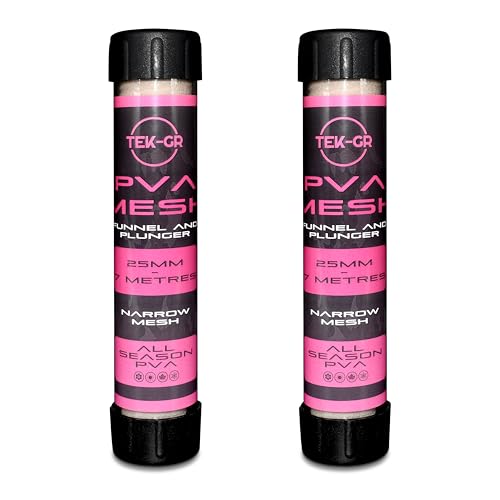 Kit maille PVC carpe 14m avec double système d'entonnoir et piston pour amorçage