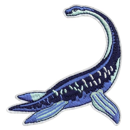Elasmosaurus Platyurus Blue Water Aquatic Reptile Plesiosaur Embroidered Iron on Patch