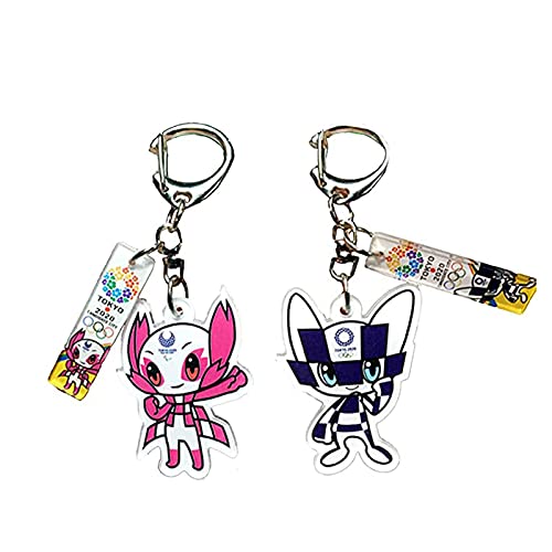2020 Tokyo Olympics Games Souvenir Mascot Keychain, Mascot Miraitowa Someity Keyring