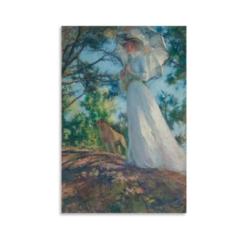 Toile Edmund C. Tarbell On Bos'n's Hill 50x75cm pour habiller un mur vide avec elegance