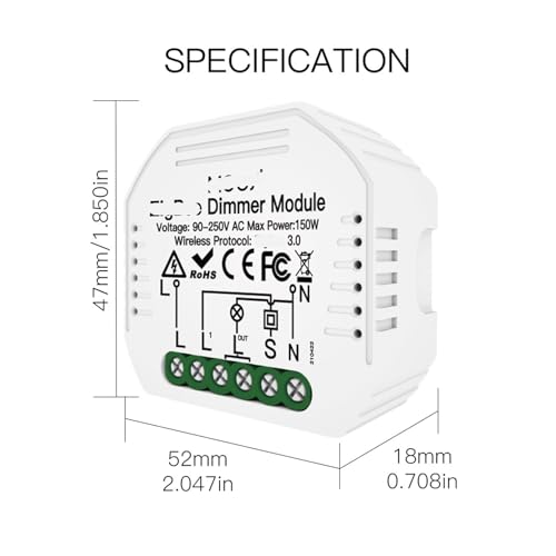 Módulo de relé inteligente ZigBee 3.0 para interruptor de luces y persianas de 1/2/3 grupos 3