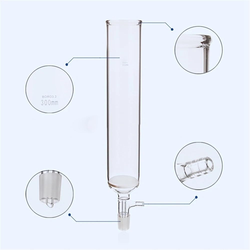 Colonne chromatographique de laboratoire avec connexion givrée 19#/24#, colonne d'aspiration plaque sable Équipements de laboratoire