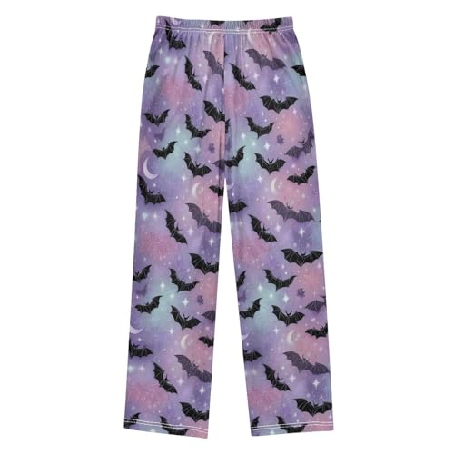 Pajama Bottoms, Pajamas Long Pant Glitter Neon Bats Lounge Wear Casual Sleep Pants Soft Pjs Sleepwear2
