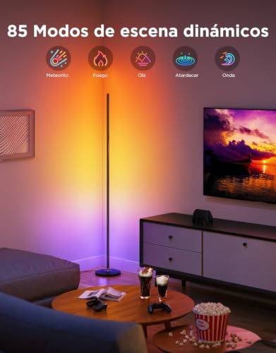 Govee Lampadaire LED WiFi RGBIC Lampadaire Fonctionne avec Alexa et Google Assistant, Contrôle d'App, 16 millions de couleurs, 58 modes de scène, Modes de musique, Mode DIY - 6