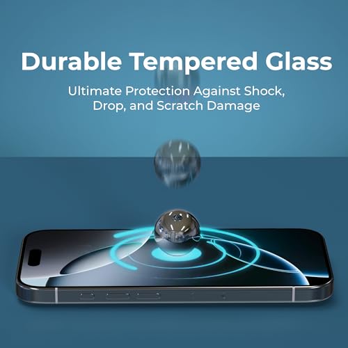 BLACK+DECKER 2 Pack Tempered Glass Screen Protector for iPhone 16 - image 6