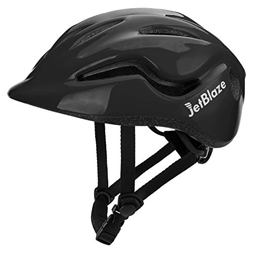 JetBlaze Child Helmet, Kids' Bike Helmet (for Age 3-5, Black)
