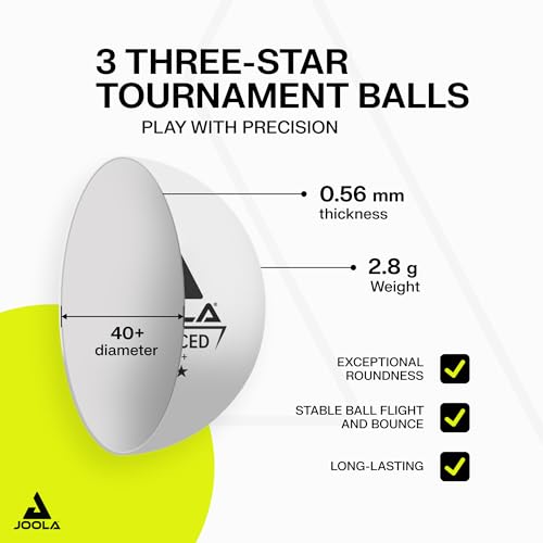 JOOLA Duo Pro Ping Pong Paddles Set of 2 - Professional Table Tennis Paddles, Three Advanced 3 Star Tournament Ping Pong Balls and Carrying Case - Advanced Table Tennis Rackets - image 5