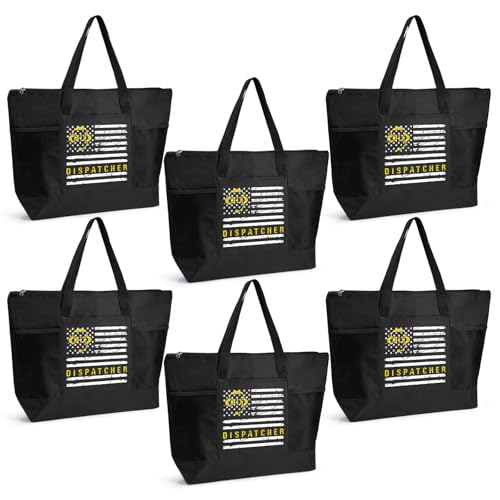 6 Bolsas Tote para Despachador 911 con Bolsillo de Malla miniatura 1