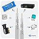 HB-DIGITAL 15m SAT Koaxial Kabel 135dB 8K 4K UHD 4-Fach geschirmt für DVB-S / S2 DVB-C / C2 DVB-T / T2 DAB+ Radio + inkl. 4x vergoldete F-Stecker BK Anlagen - Stahl/Kupfer Innenleiter - Weiss