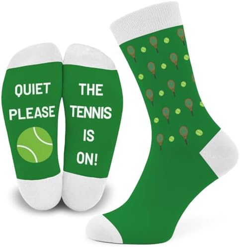 SC Products Novelty Tennis Socks Wimbledon Gifts | Size 6-12 Cott...