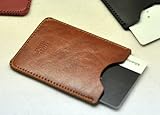 ceocase Card holder Pocket Business Name Credit ID Card Case New Pouch Slim Sleeve business card wallet (Brown)