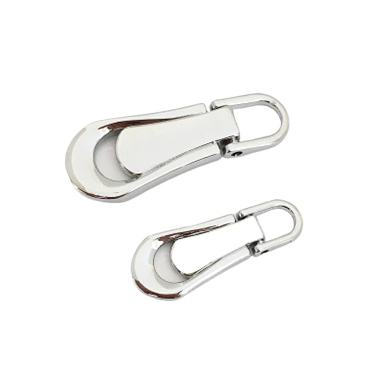 Zipper Pull, 3# 5# 6PCS Metal Zip Puller Detachable Repair Kits DIY Craft Quilting Clothing Bags(Silver,3#)