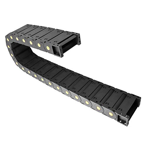 QWORK Cadena de Arrastre, para máquina Herramienta CNC de Impresora 3D, R55, 25mm x 77mm, Longitud 1 m.