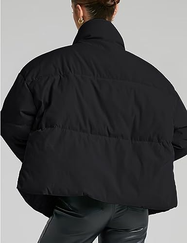 Gihuo Women's Cozy Black Winter Puffer Jacket – Short, Stylish, and Perfectly Warm! - Image 7
