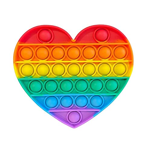 Poppet Pop It Fidget Toys, Push Pop Bubble Fidget Sensory Toy Silicone Stress Relief for Both Kids & Adults (Heart) (B09RV4F1LY) Amazon Price History, Amazon Price Tracker