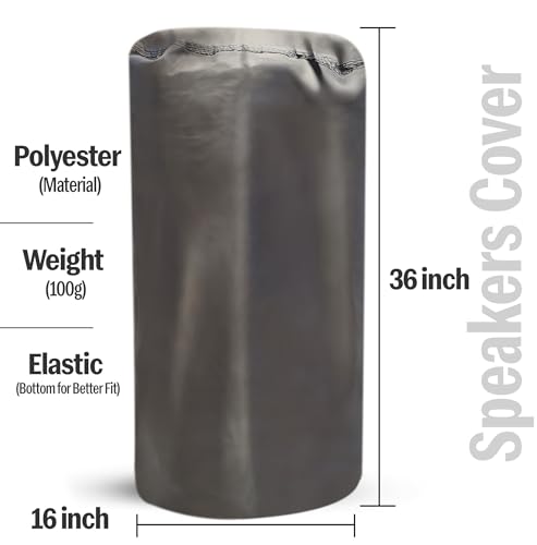 Image of Autofact Premium Speaker Cover for Sony MHC-V73D Lightweight Grey Fabric with Dustproof & Scratch-Resistant, Durable & Easy to Carry (Large Size Speaker Only)