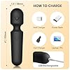 MANFLY Portable Travel Massage Tool, 10 Modes Rechargeable Waterproof Mini Body Massager (Black) #3
