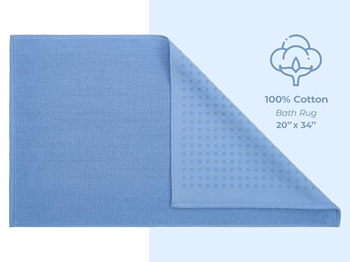 image for American Soft Linen Bath Rug, 20 in 34 in 100% Cotton Bath Mats Rugs f