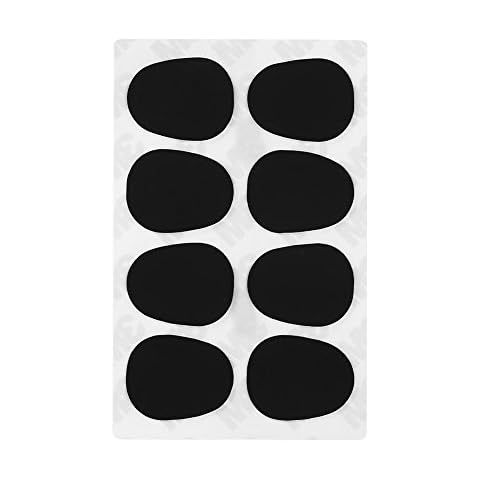 Bnineteenteam Saxophon Pads, Sax Mouthpiece Patches Pad for Soprano Alto Tenor Saxophone Clarinet (0.3/0.5/0.8mm 2 Color, 2 Shape, Saxophone Mouth Pad (0.5mm black Oval) Thin Patches Clarinet Cover