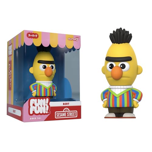 Super7 Fun! Fun! Sesame Street Bert Vinyl Figure - 5' Sesame Street Action Figure - Classic TV Show Collectibles and Retro Toys
