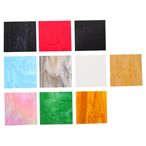 ULDIGI Chic Cathedral Glass Sheets Mosaic Craft Tiles Stained Glass Patterns for DIY Artwork