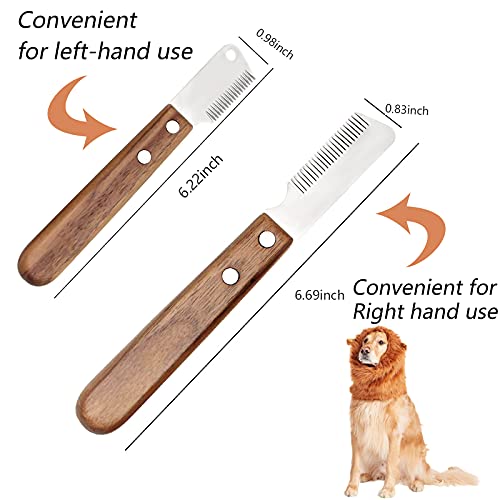 Pet Hair Removal Comb for Dogs,Stripping Knife for Dog & Cat Long Hair Cat Hair Removal Comb,Pluck Excess Undercoat… - Image 2