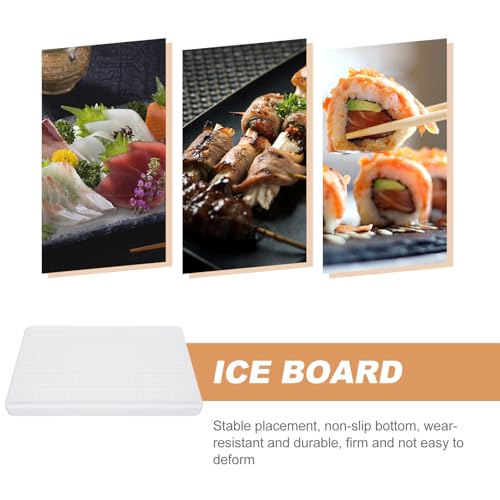 Plato rectangular para sushi y mariscos de plástico 30x19 cm miniatura 7