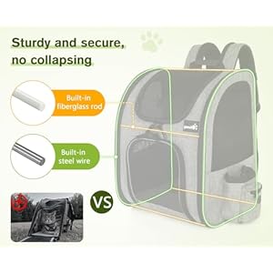 Pecute-Cat-Backpack-up-to-22-lbs-Adult-Cat-Backpackswith-Breathable-Mesh-Collapsible-Small-Dog-Backpack-Pet-Backpack-with-Multi-Pockets-Great-for-Travel-Hiking-Camping-Gray - Cucciolini Doodles   Pecute-Cat-Backpack-up-to-22-lbs-Adult-Cat-Backpackswith-Breathable-Mesh-Collapsible-Small-Dog-Backpack-Pet-Backpack-with-Multi-Pockets-Great-for-Travel-Hiking-Camping-Gray