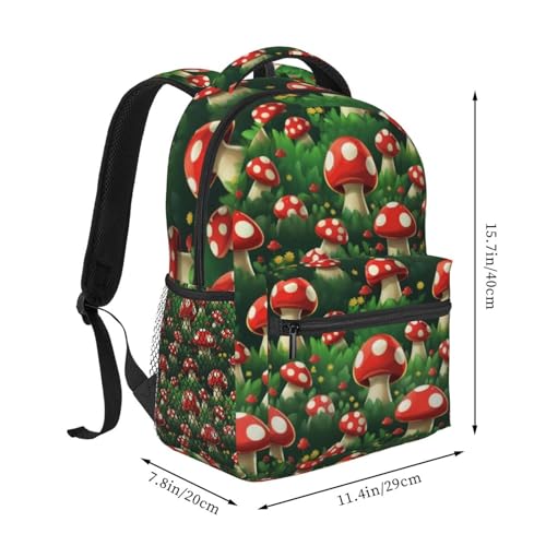 Cartoon Mushrooms Lightweight Backpack Travel Casual Bags for Women or Men 15.7 Inches2
