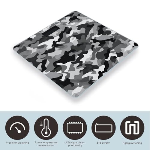 Báscula digital inteligente para baño con pantalla grande miniatura 3