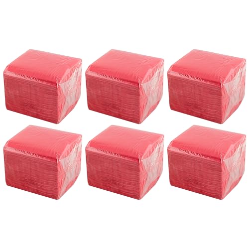 Hostelnovo - 600 Unidades de servilletas Rojas de Mesa - Papel desechable - Micropunto - 10x10 cm (plegadas) y 20x20 cm (desplegadas) - Ideal para Eventos de Catering, Bares y Fiestas
