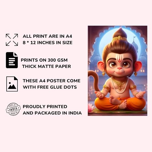 Posters Inc Baby Gods Posters for Wall – Pack of 12 Aesthetic Collage Art Prints | 8x12 Inch HD Paper Wall Decoration for Living Room, Bedroom & Kitchen | Home Decor Items & Gifts for Pregnant Women, Kids