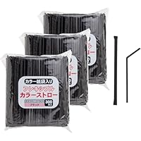 Amazon｜ストリックスデザイン ストロー 透明袋入り まがる
