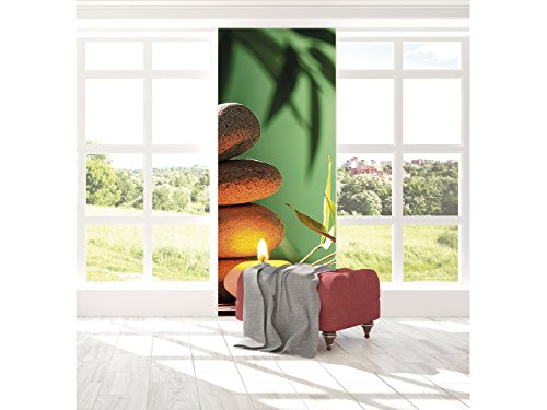 Oedim Frise verticale autocollante pour mur pierres zen | Frise verticale pour murs | Papier peint...