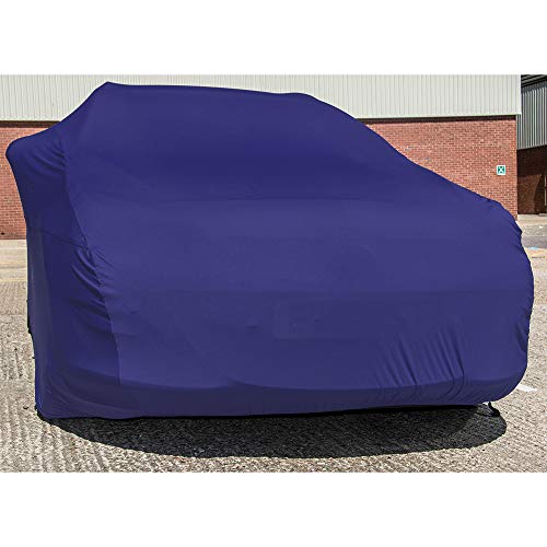 ICover Deluxe - Funda para Coche (160 g/m², Transpirable, Supersuave) Extra Large Azul