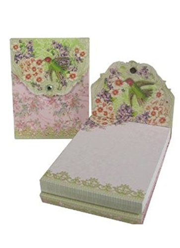 Punch Studio Note Pad Pocket Glitter Hummingbird