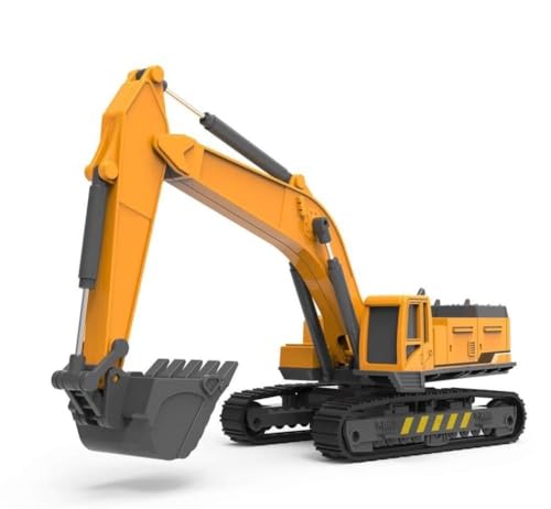 Image of Unbreakable Construction Engineering Excavator Truck with Movable Claw Digger Trucks Toys Friction Powered Long Crane Toy Pull Back Push Dozer Vehicles for Kids Boys Girls (Multicolor)