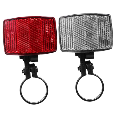 Abaodam Reflective Sheet Combination 2 Pack Bike Tail Wheel Reflectors Plastic Bright Easy to Install Safety Essential for Bicycles