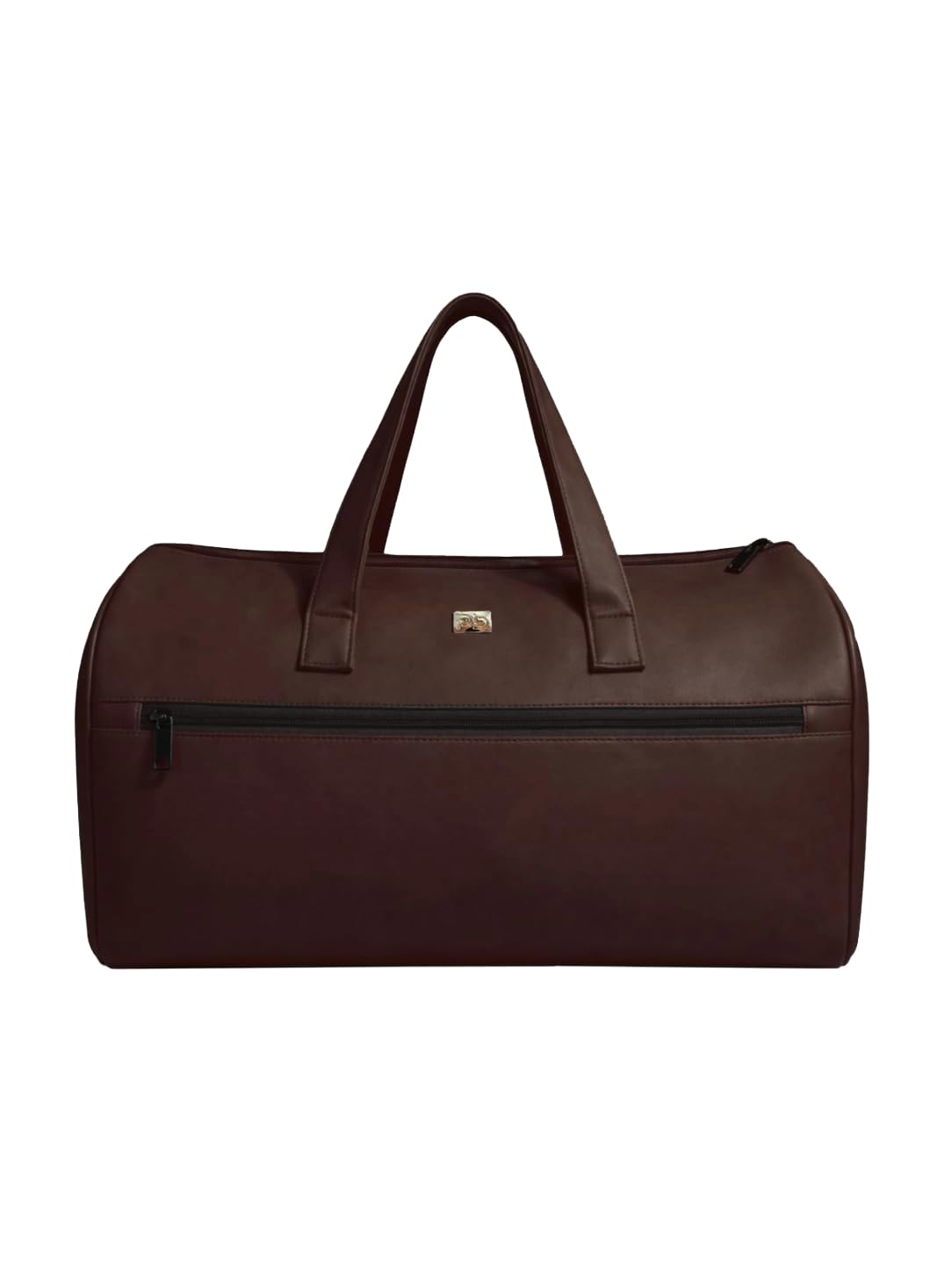 PB Pearlbags 36L Premium Foam Leather Duffle Bag for Travel, Gym & Weekend Trips | Large 45 cm Solid Duffel Bag with Shoulder Strap & Front Pocket | Brown-image-36