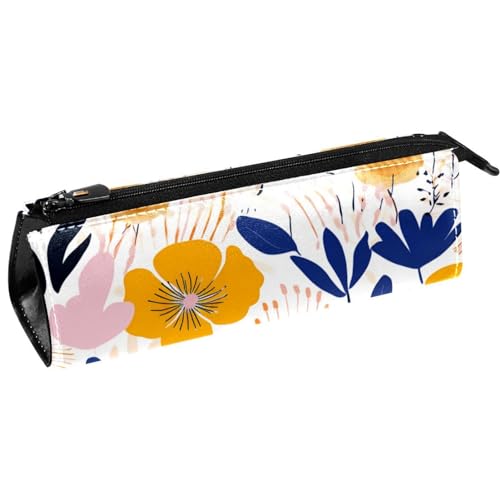 Astuccio estetico Scatola di matita Modello di fiore vettoriale Piccola Pouchhh giallo