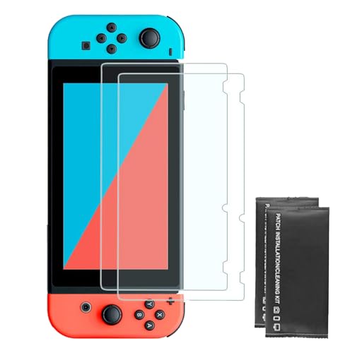 Protetores de Tela de Vidro Compatíveis com Nintendo Switch - Pacote com 2 Protetores de Tela de Vidro Temperado Premium para Tela de 6,2 Polegadas do Console Nintendo Switch (2 Unidades)
