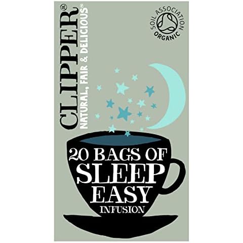 Clipper Organic Sleep Easy Infusion Tea Bags | 120 Chamomile Tea Bags (6x Boxes of 20) | Bulk Buy for Home & Catering | Caffeine-Free Herbal Tea Bags | Natural, Unbleached, Plant-Based & Biodegradable Cover
