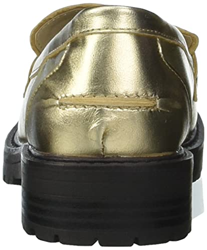 Sam Edelman Girls Tully Mini Loafer, Gold Leaf, 4 Big Kid
