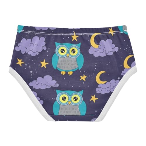 Cute Cartoon Owls Purple Panties for Girl Toddler Girls Underwear Cotton Print Undies Kids Briefs 2t2