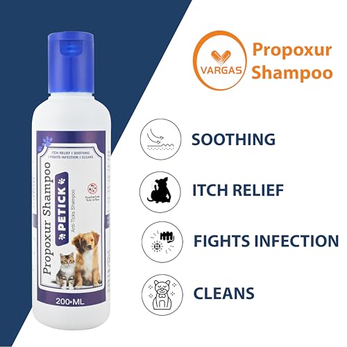 VARGAS-Petick-Anti-Ticks-Flea-Shampoo-200Ml-For-All-Types-Of-Dog-Cat-Shampoo-Itch-Relief-Soothing-Ticks-Fights-Infection-Cleans-For-Dog-Cat-Shampoo-Pack-Of-1