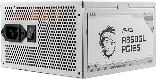 Image of MSI MAG A850 GL PCIE5 WHITE 80PLUS GOLD ATX3.0 /PCIE5.0対応 フルモジュラー コンパクトサイズ 850W PC電源ユニット MAG A850GL PCIE5 WHITE PS1368