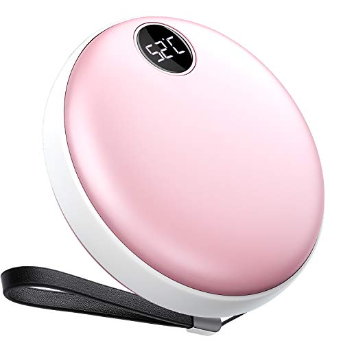 Handwärmer,USB wiederaufladbarer Handwärmer mit Power Bank, tragbarer Taschenwärmer 2.1A Schnellaufladung 360° Elektrischer Handwärmer für