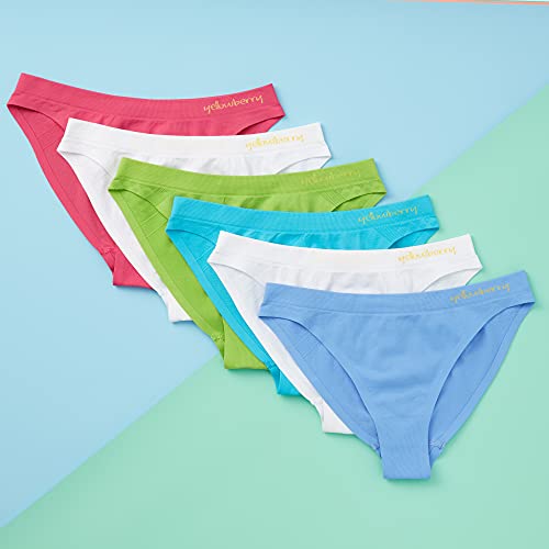 Yellowberry New Girls' 6pk, Fuller Coverage Seamless Underwear with Bonded, No-Show Seam2